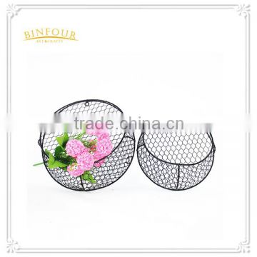 Metal wire desk storage basket sundries basket fruit basket for home deco