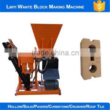 Wante Machinery small size WT1-25 interlocking brick making machine, block making machine