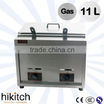 Used commercial kitchen equipment 11L gas deep fryer/gas chips fryer mahine.