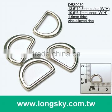 (#DRZ0070/10.5mm) decorative metal d ring to be shoes buckle