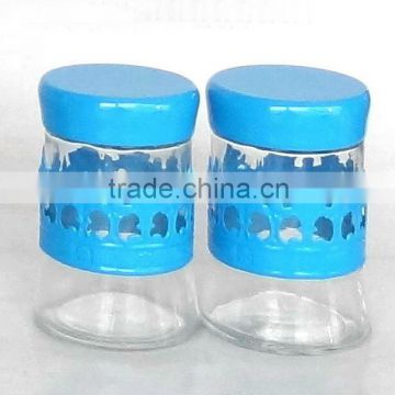 TW660S glass spice jar with metal casing