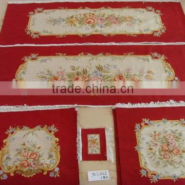 red color hand-made Aubusson sofa cover