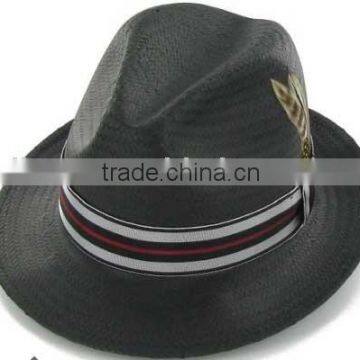 paper fedora hat with band