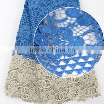 Alibaba China cotton guipure lace fabric/cord lace fabric for wedding dresses/guipure lace fabric african lace for Negiria party