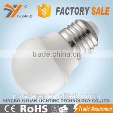 E27 led bulb light G45 5W 410LM CE-LVD/EMC, RoHS, Approved Aluminium-Plastic housing