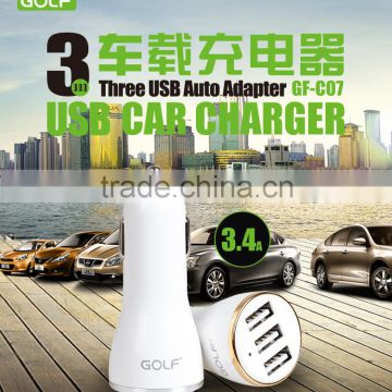 5V 3.4A 3 Port USB Car Charger For iPad 6s Plus 6s 6 5 5S 5C 4S For Samsung
