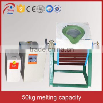 High Frequency 50kg Induction Melting Furnace for Gold Copper Silver
