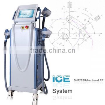 Permanent hair removal 4 Handpieces ipl shr e-light small screen to operate