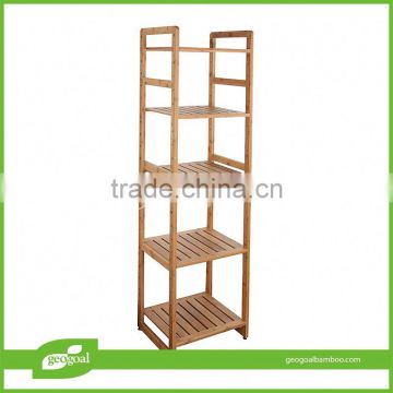 black free standing shelves/bamboo free standing eco-friendly shelving