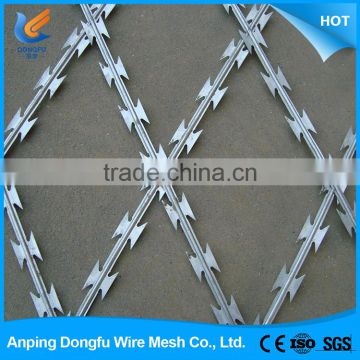 newest design high quality bright color razor blade barbed wire