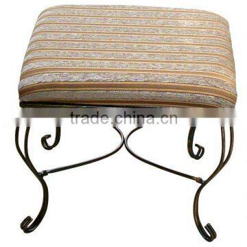 metal frame stool with fabric seat