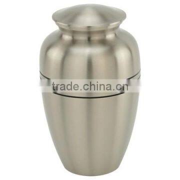 Classic Pewter Triple Band Cremation Urn