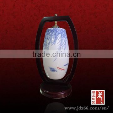 Blue and white porcelain style high quality handpainted decorative table lamp for home decor