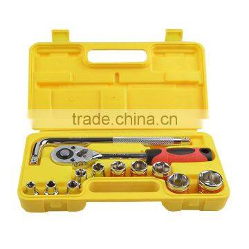 13pcs socket set ratchet wrench (1/2" ) CRV tools set for auto repair