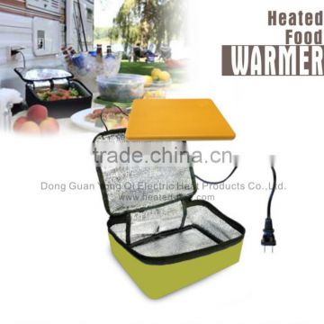 Electric heated bag with removable heat mat food box