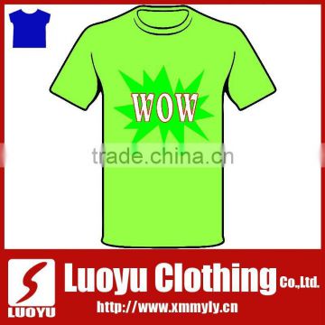 high qualit polyester o neck soft t shirts made in china