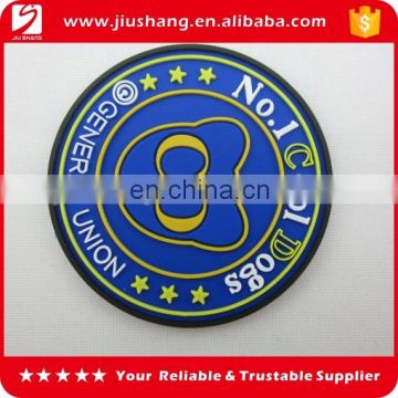 Custom round 3d silicone clothing labels for clothing wholesale