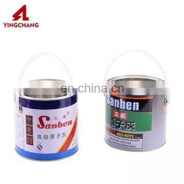 4L Round spackling compound tin can chemical can