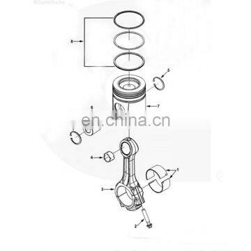 ISL9.3 Diesel engine assembly parts piston kit and ring 4376108 5320077 5311086 4025290 3934046 3920046