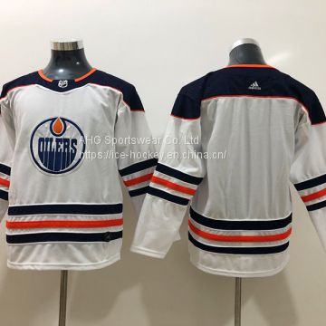Edmonton Oilers Blank Kids White Jersey