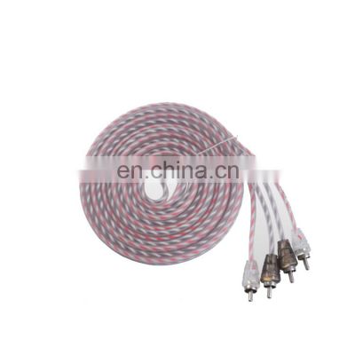 Flexible 5mm PVC 2R To 2R RCA Cable car audio cable
