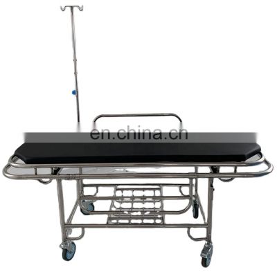 Stainless steel Ambulance Emergency Stretcher Patient Trolley for hospital