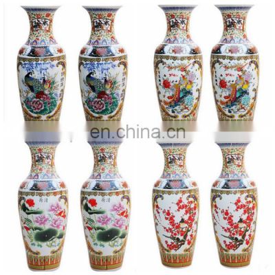 About 1m tall Chinese Ceramic Tall Floor Vases For Home & Outdoor Decor