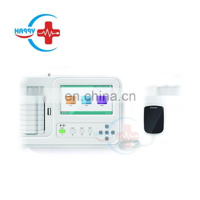HC-C021F Portable 7 Inches LCD Touch Screen Lung funtion testing divice mouthpiece pipe digital spirometer with terminal printer