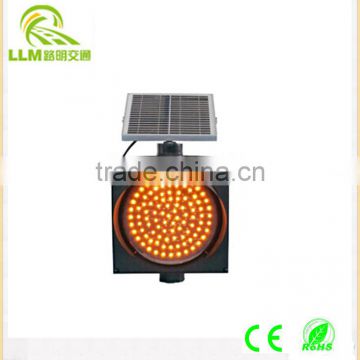 Super bright lights yellow color flashing solar warning light for road safety