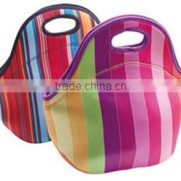 Neoprene woman Tote Portable Lunch Box, custom design and nice printing,large capacity bag