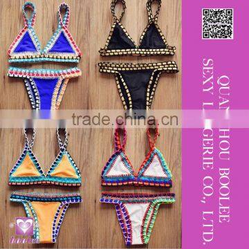 4 Colors Available 2016 New Sexy Bikini set Women Fashion Handmade Crochet Swimsuit