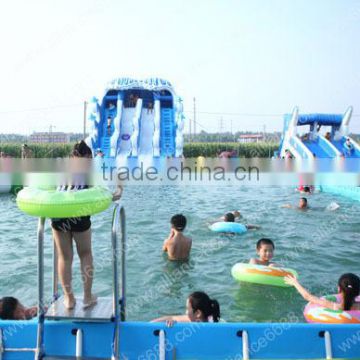 inflatable surf slide large water slide aqua park equipment