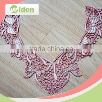widentextile pink polyester neck lace /OEKO approval high qualitty neck design lace for churidar