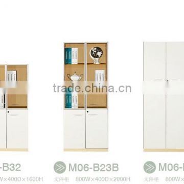 Over head modern white sectional glass door cabinet