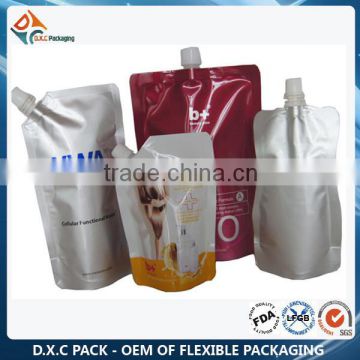 Customized Print 100-150-200ml Stand Up Bags With Spout