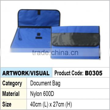 Nylon document bag (blue)