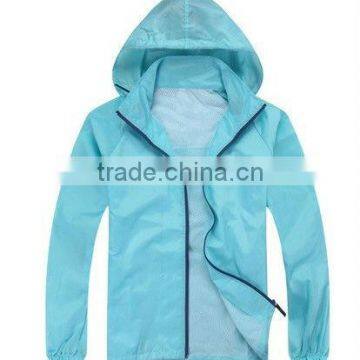 light blue new design anti UPF promotional windbreaker for adult