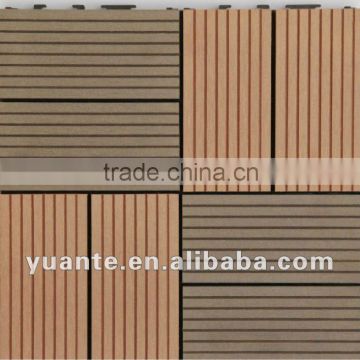 Huzhou Yuante 300x300x20mm WPC DIY deck tiles,sauna boards