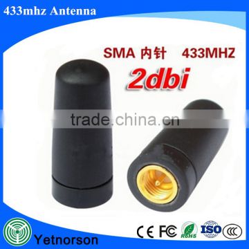 433Mhz rubber antenna 2dbi with SMA male small size 27.5mm