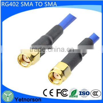 RF SMA Cable Assembly for semi-rigid .141 / RG402 SMA male right angle solder for RG402 cable