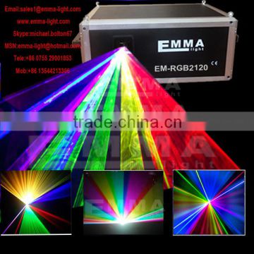 ilda+dmx+sd card 12W rgb multi color beam +animations+3d patterns laser light