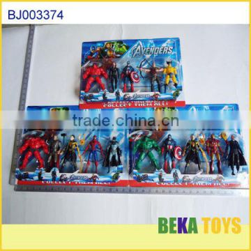 New kids toy superman toy plastic boys toy/6" the avenger toy set