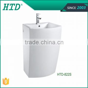 HTD-822S bathroom sink with pedestal wash bathroom basin