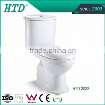 HTD-2022 New Design Ceramic Toilet Bowl Two Piece WC Toilet With Cheap Toilet Price