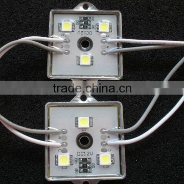 Square metal shell 3led module waterproof pure white
