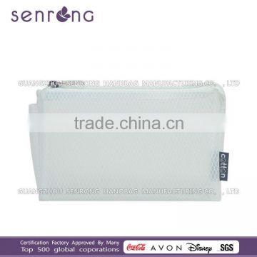 polyester cosmetic bag with gold logo
