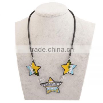 OEM/ODM Manufacture Latest Design Fashion Multiple Pendant Necklace Star Pendant Necklace