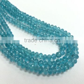 Natural Roundel Loose Gemstone Apatite Beads