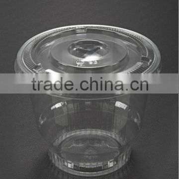 12oz Clear Plastic Ice Cream Cup with lid