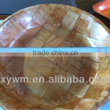 Flat bamboo / wooden salad Bowls -cc@smxingyuan.com